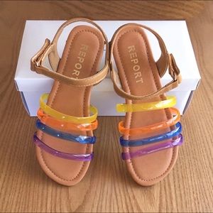 🌝 SOLD. 🌈 Girl’s Rainbow Jelly Vegan Sandals